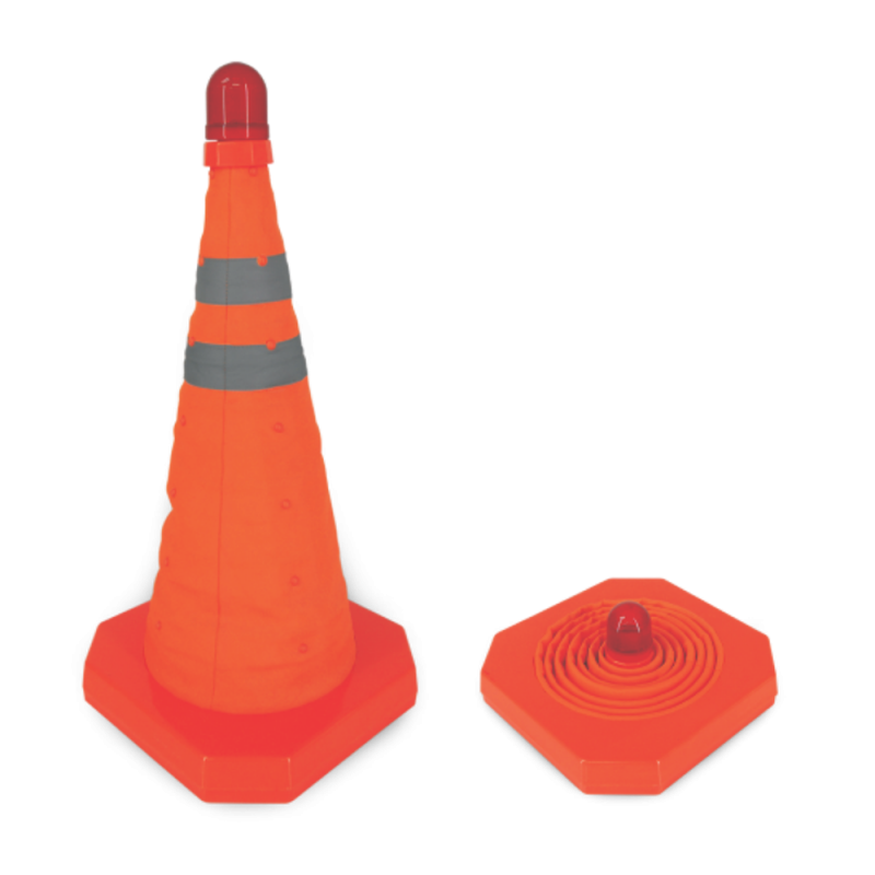 Retractable Cone with Hazard Warning Light