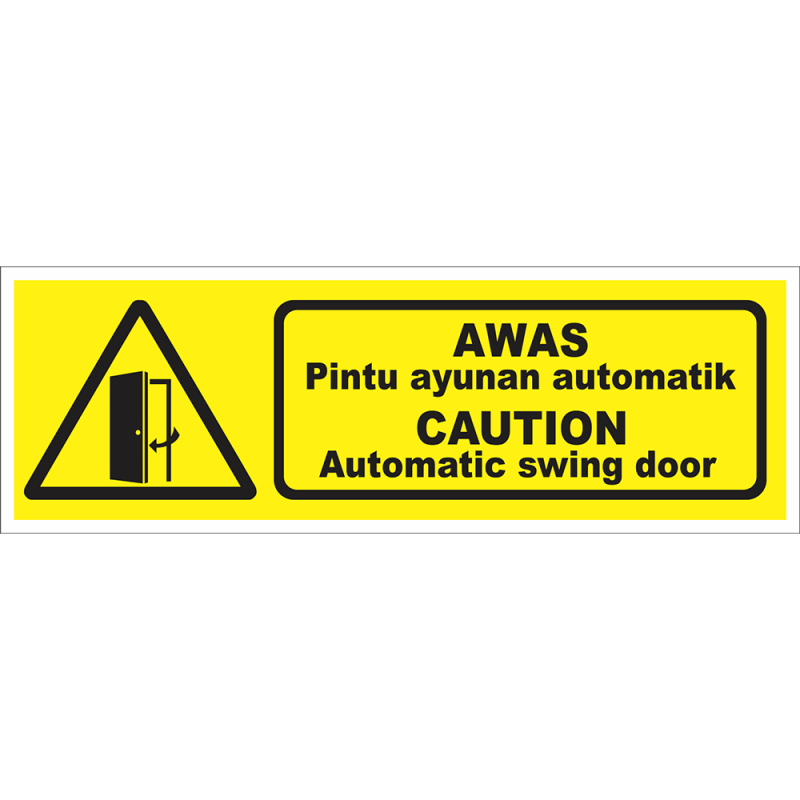 CAUTION Automatic swing door